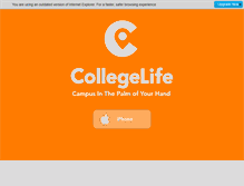 Tablet Screenshot of collegelifeapp.com